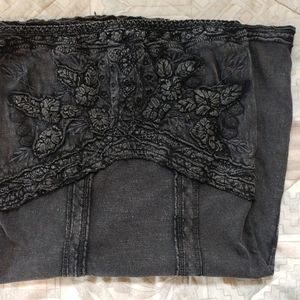 Free People Strapless Bodycon Mini Dress XS Bla…